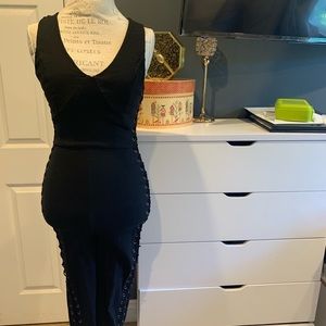Black Crossed Revealing Side Jumpsuit